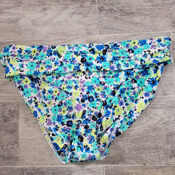 Anne Cole Bikini Bottoms Women's XS Swim 3-Way Blue Floral Tankini Swimsuit NWT - Picture 5 of 7